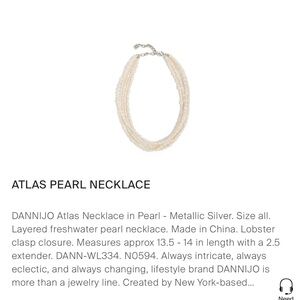 DANNIJO Atlas Pearl Necklace